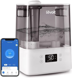 LEVOIT Humidifiers for Bedroom Large Room Home, 6L Top Fill Cool Mist, Smart Control with Humidity Display